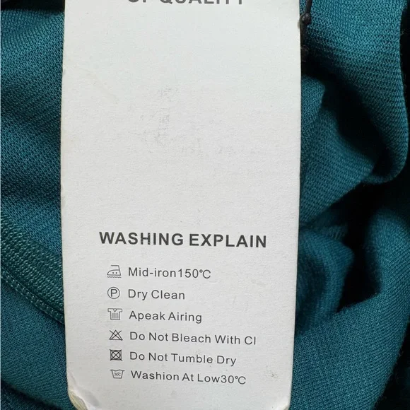 Elegant Teal Green Dress by Meinaiduo Size XL NWT’S - Picture 12 of 14